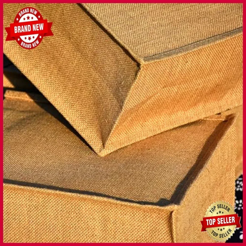 15 Pack Jute Tote Bags with Waterproof Liner, 11x13x6 Inches